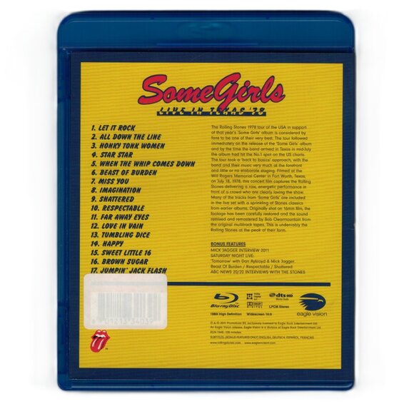 The Rolling Stones: Some Girls - Live in Texas '78 (Blu-ray) NEW - Picture 2 of 2